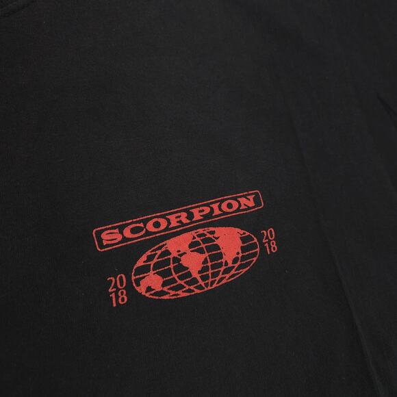Scorpion Wolrd Tour Band Crew Neck Short Sleeve Graphic Shirt Mens Size L Black - Picture 5 of 11